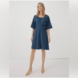 Pact Blue Midi Dress
